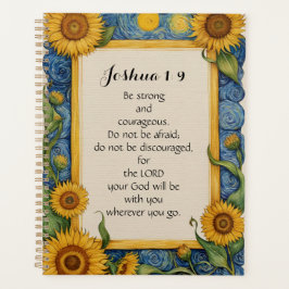 Agenda Arte do versículo da Bíblia Josué 1:9 NIV