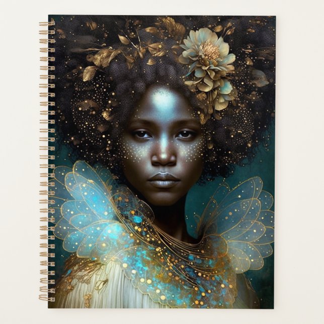Agenda Arte Fantástica de Deusa Negra (Frente)