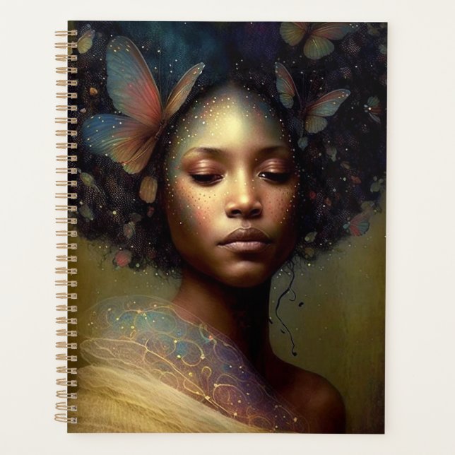 Agenda Arte Fantástica de Deusa Negra (Frente)