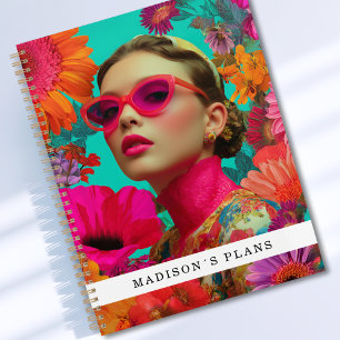 Agenda Arte Floral Colorida - Mulher
