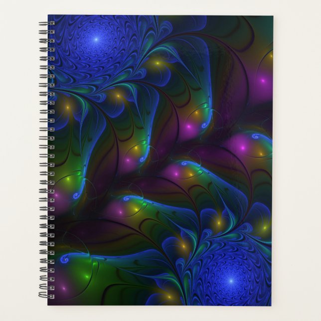 Agenda Arte Fractal Abstrata Moderna e Colorida (Frente)