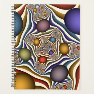 Agenda Arte Fractal Abstrato Colorida