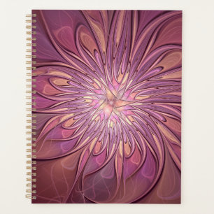 Agenda Arte fractal floral moderna abstrata cores de baga