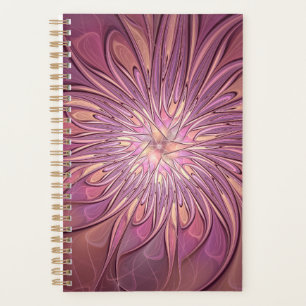 Agenda Arte fractal floral moderna abstrata cores de baga