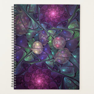 Agenda Arte Fractal Moderna Abstrato de Brilhante Colorid