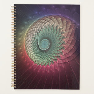 Agenda Arte Fractal Moderna Colorida abstrato Snail