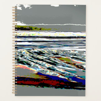 Agenda Arte impressa abstrata da praia de Riser's Beach e