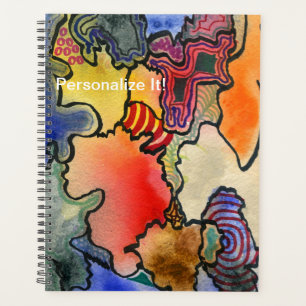 Agenda Arte legal & quente do abstrato de forma livre da