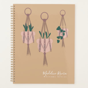 Agenda Arte Macrame Design Manual Pendurado Planta Bege