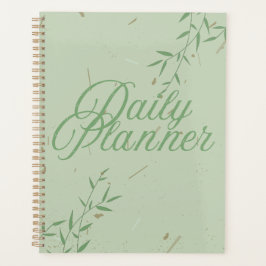 Agenda Arte Minimalista em Verde Sage e Botânica