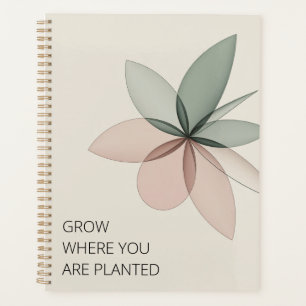 Agenda Arte Moderna de Capa Flor Geométrica