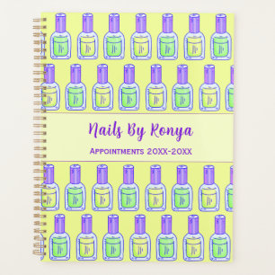 Agenda Arte Nail Polonês Salon Nail Nail Verde