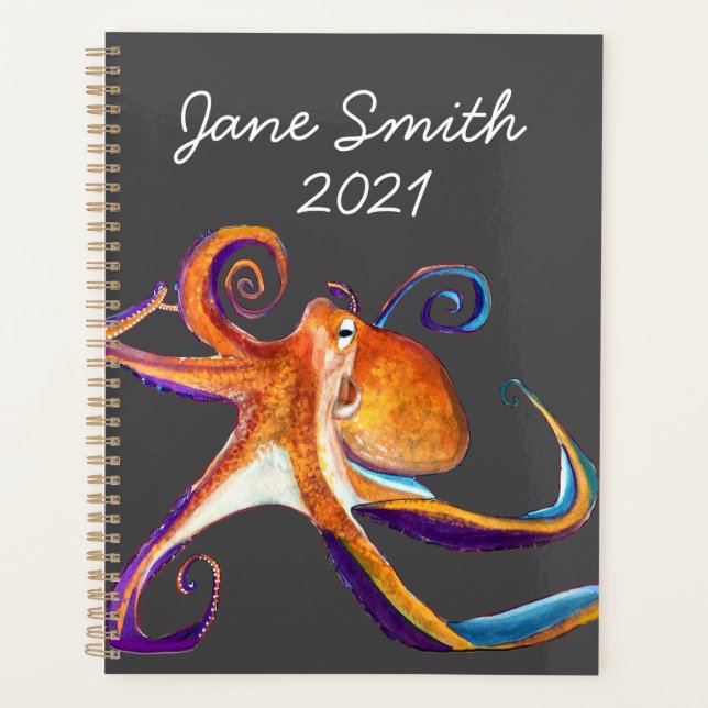 Agenda Arte octopus sealife (Frente)