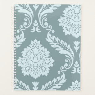 Agenda Arte Rococó Damask I Azul Ovo de Pato+Turquesa