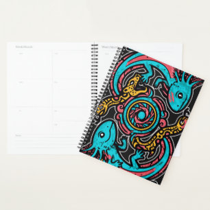Agenda Arte Tribal da Batalha do Deus Asteca Xolotl com J