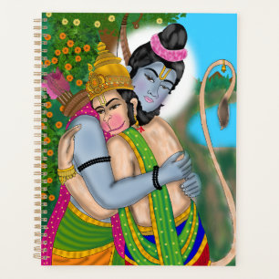 Agenda Artigos de papelaria do Senhor Rama e Hanuman