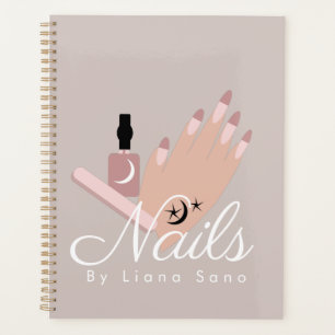 Agenda Artista de Unhas Tatuagem Mão Consulta Blush