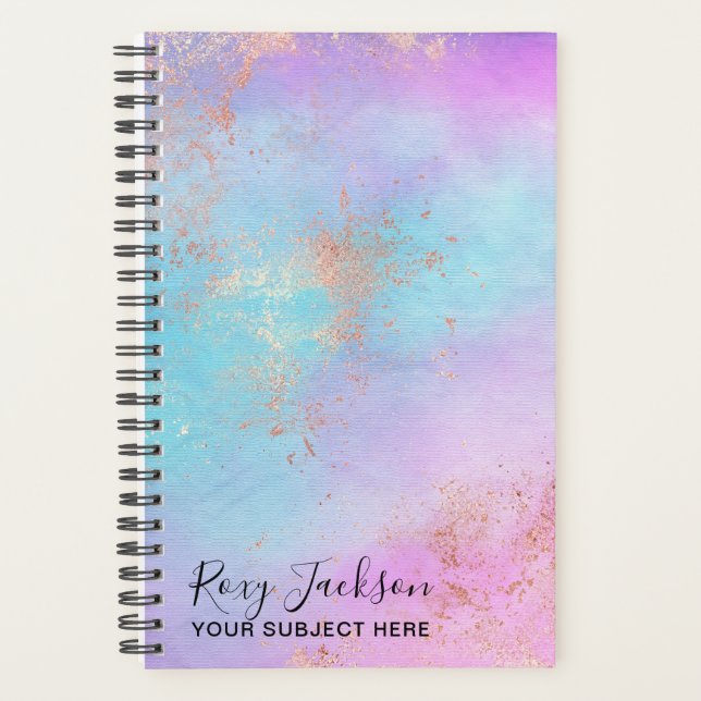 Agenda Artista elegante da maquiagem de rosa dourada (Frente)