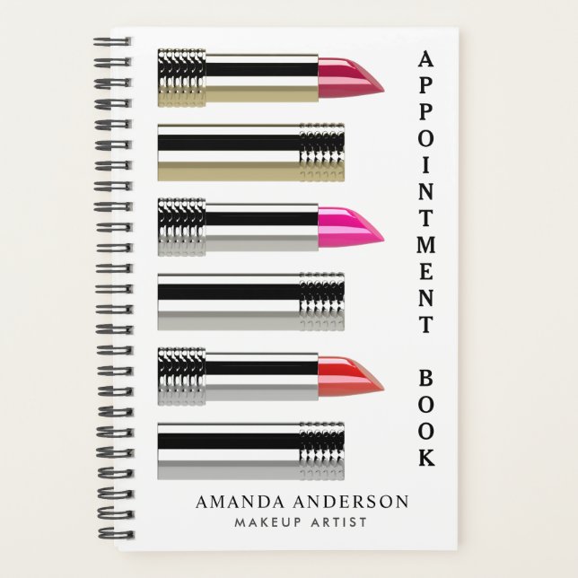 Agenda Artista Moderno Elegante Lipstick Makeup (Frente)