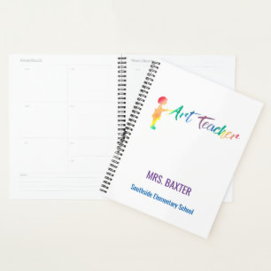 Agenda Artista Personalizado do Professor de Arte Rainbow