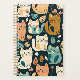 Agenda Artsy Cat Pattern Cute