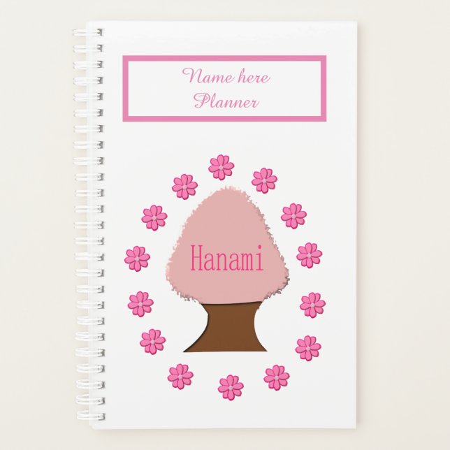 Agenda Árvore de Cereja Japonesa Hanami Personalizada (Frente)