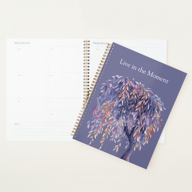 Agenda Árvore de Folhas Laranja Roxo (Exibição)