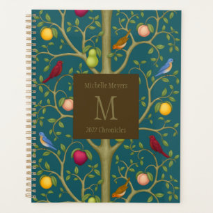 Agenda Árvore de Tesouros Vivos Monogramada 21,59x27,94cm