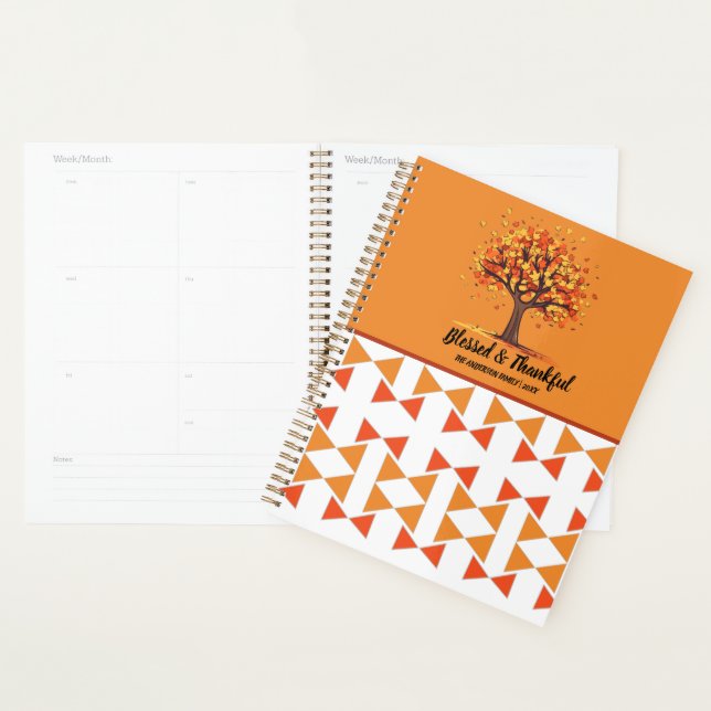 Agenda Árvores de Outono Dourado Feliz Agradecimento (Exibição)