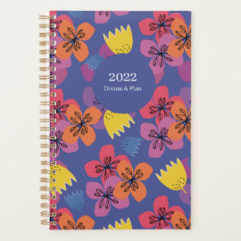 Agenda as flores azuis personalizadas de 2025 fazem aspas