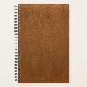 Agenda Aspecto de Textura de Couro Castanho