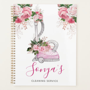 Agenda Aspirador Floral Cute do Serviço de Limpeza