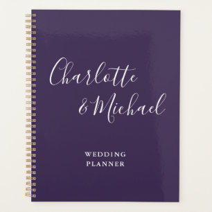 Agenda Assinatura de Casamento Roxo Elegante