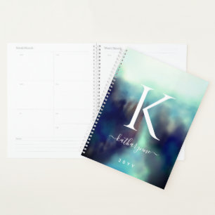 Agenda Assinatura Personalizada: Abstrato de Aquarela Mon