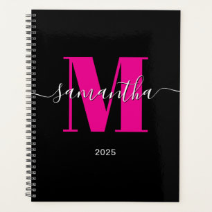 Agenda Assinatura Preta Monograma 2025