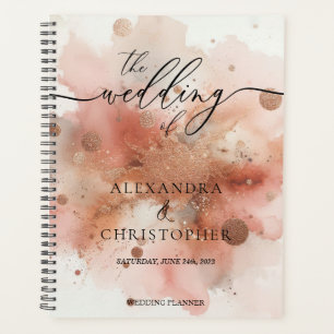 Agenda Assinaturas de Casamento em Aquarela Tom de Terra