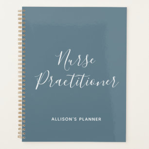 Agenda Assistente de Enfermeiro Dusty Blue Script Persona