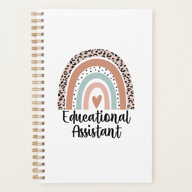 Agenda Assistente educacional Rainbow Leopard Professor A (Frente)
