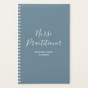 Agenda Assistente Personalizado de Enfermeiro Dusty Blue