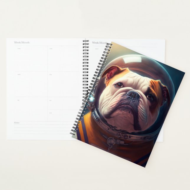 Agenda Astronauta Adorável para Bulldog (Exibição)