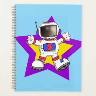 Agenda Astronauta de desenho animado em Design de estrela