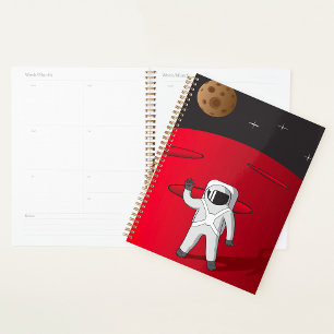 Agenda Astronauta no Planeta Vermelho do Explorador Espac