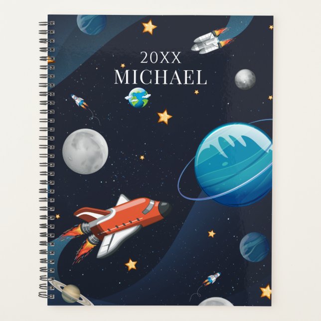 Agenda Atividade Espacial Exterior Personalizada na Galáx (Frente)