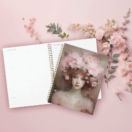 Agenda Auburn Beauty - Retrato e flores de mulher