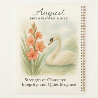 Agenda August Swan Scripture Christian Inspirational 
