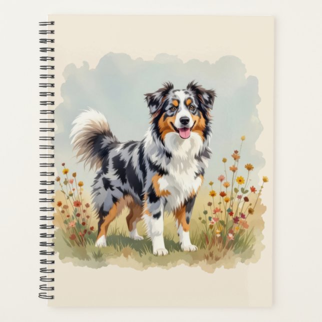 Agenda Australian Shepherd Dog Merle Long Tail (Frente)