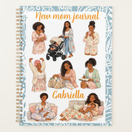 Agenda Autocuidado para novas mães com aquarela floral vi