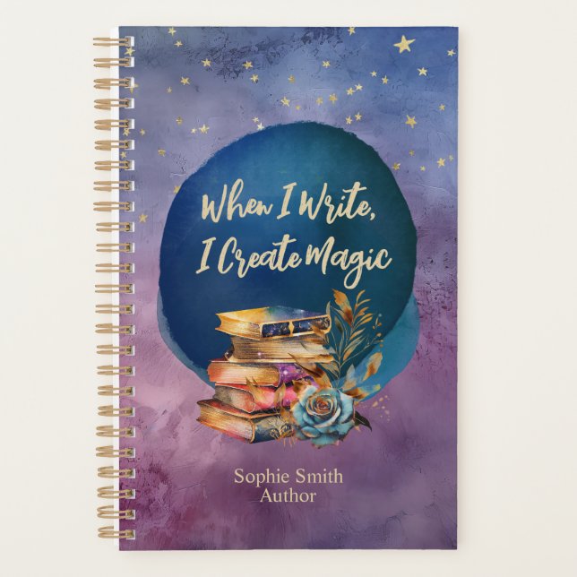 Agenda Autor e Escritor Inspiracional e Whimsical (Frente)