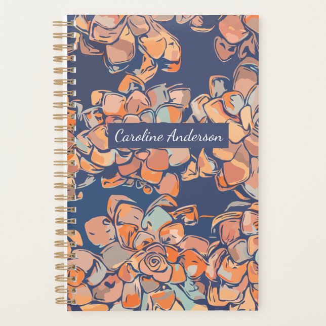 Agenda Autumn Botanicals Terthy Neutral Marinho Personali (Frente)