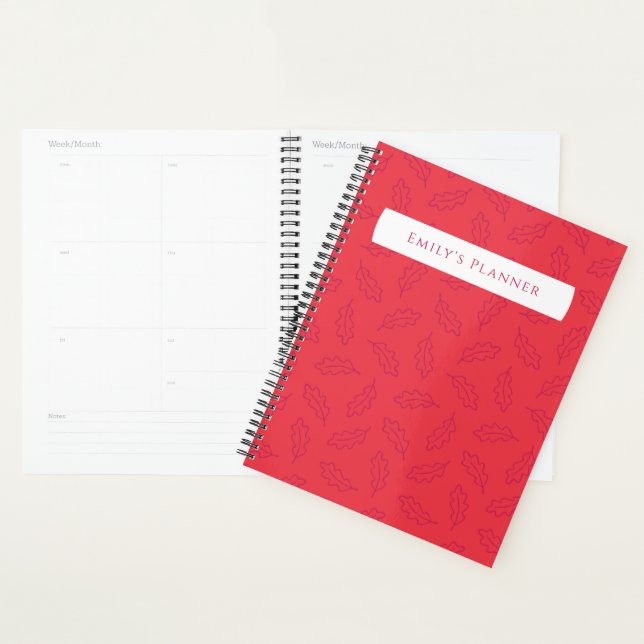 Agenda Autumn Oak Planner - persimmon/berry (Exibição)